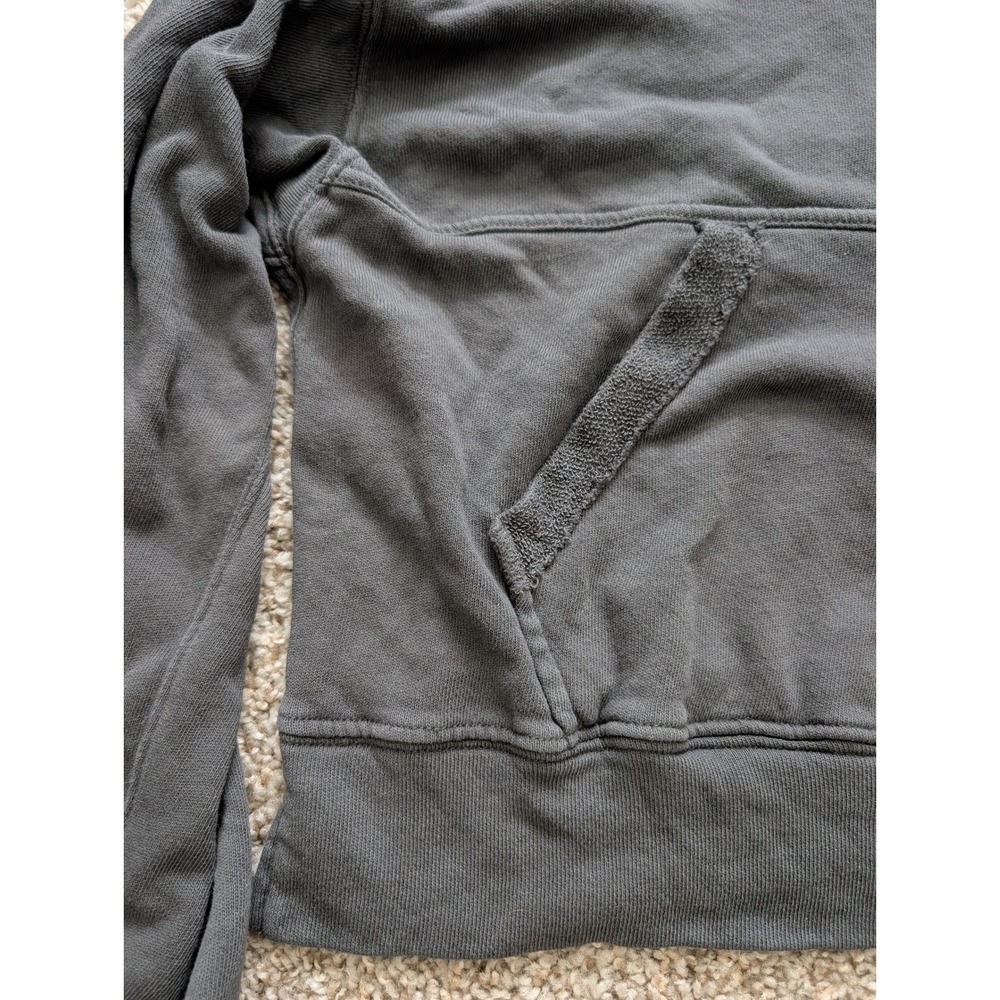 Aerie Womens Quarter Zip Sweatshirt Charcoal Grey Cropped Pullover Small - Picture 2 of 8